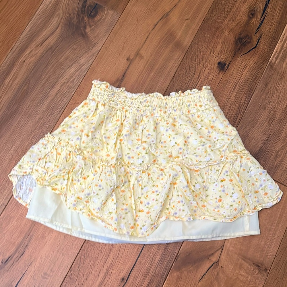 Forever 21 yellow floral skirt